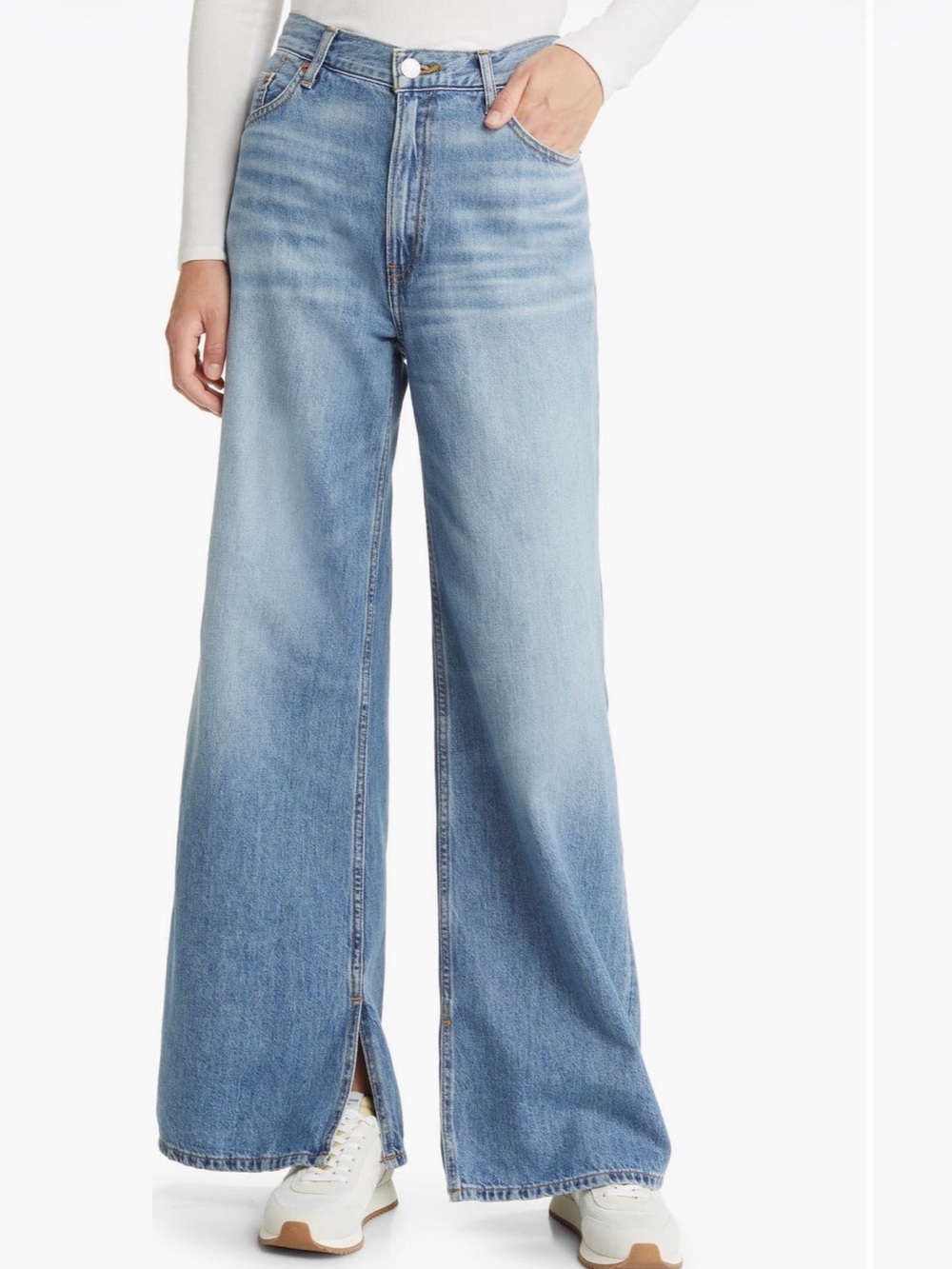 Re/Done Light Blue High-Rise Wide-Leg Jeans NWT 26